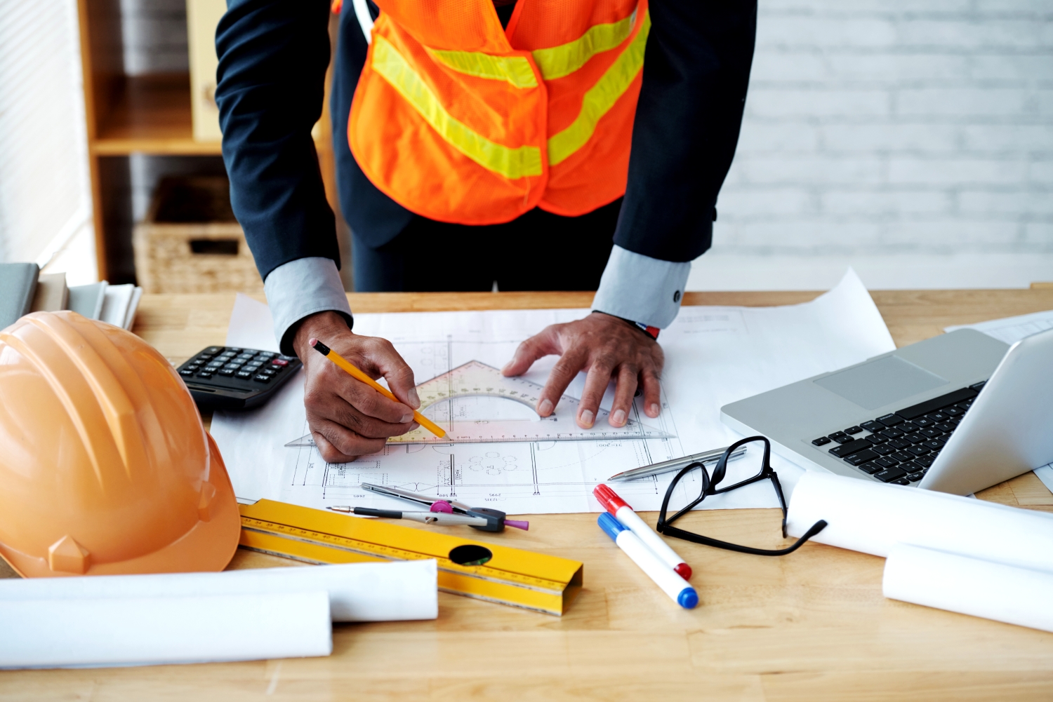 working on housing project